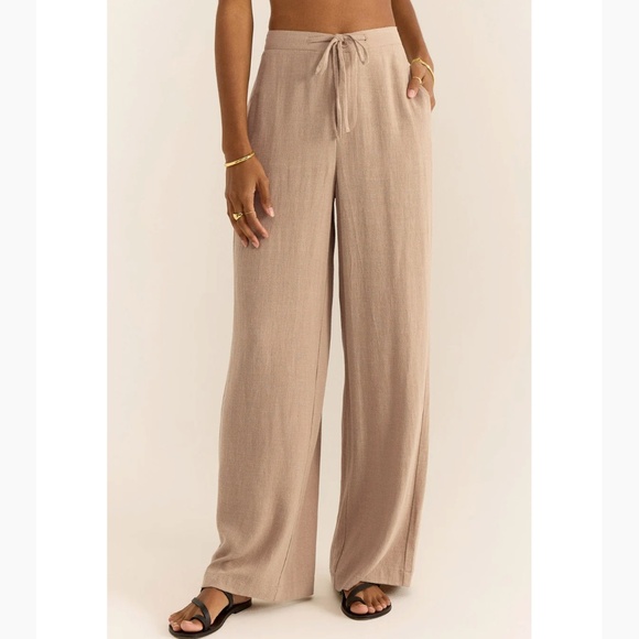 Z Supply Cortez Linen Pants Warm Sands - Picture 1 of 2